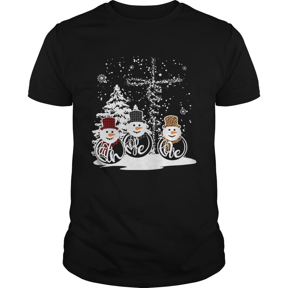Three Snowman Merry Christmas Shirt